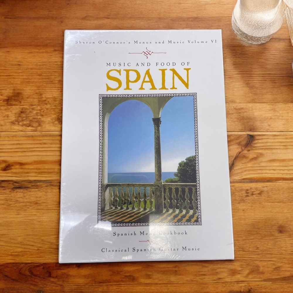Music & Food of Spain Sharon O'Conner Menu CookBook & CD Classic Spanish Guitar